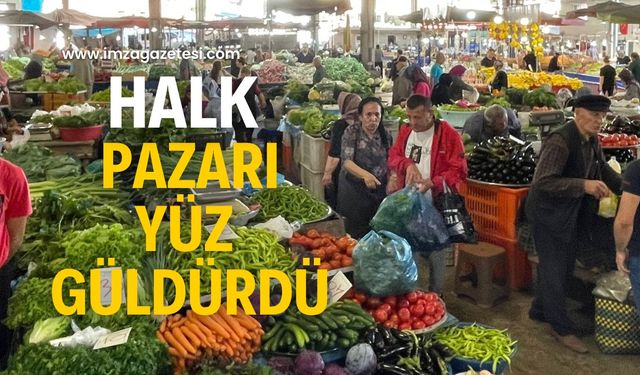 Halk pazarı yüz güldürüyor!