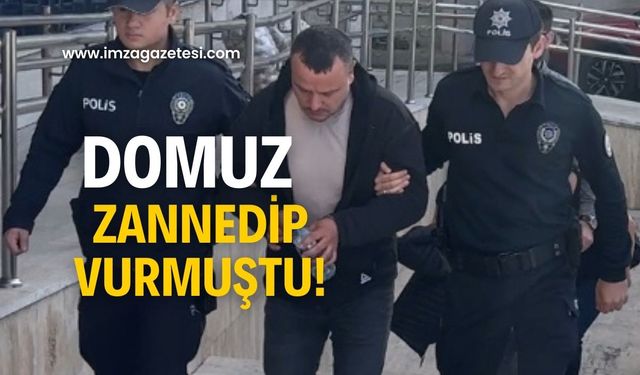 Domuz zannedip vurmuştu, Adliye’ye getirildi!