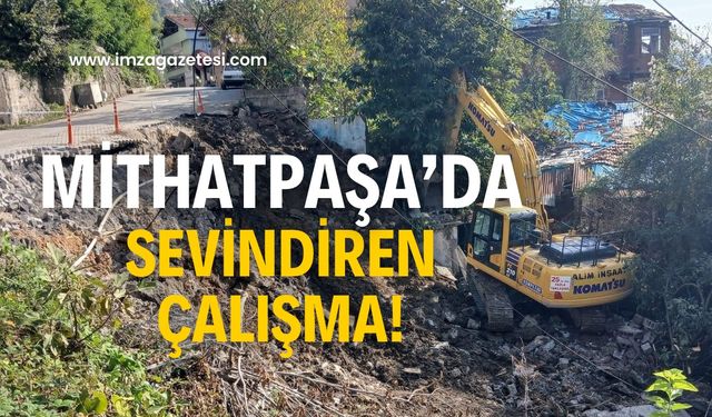 Heyelanda çökmüştü, çalışma başladı!