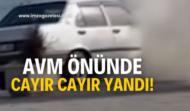 AVM önünde yangın! Ekipler sevk edildi