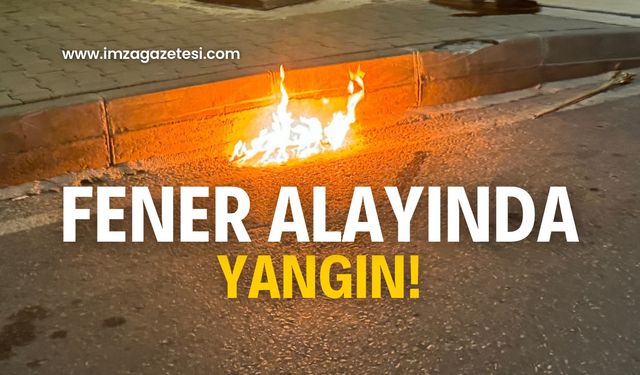 Fener alayında yangın paniği!