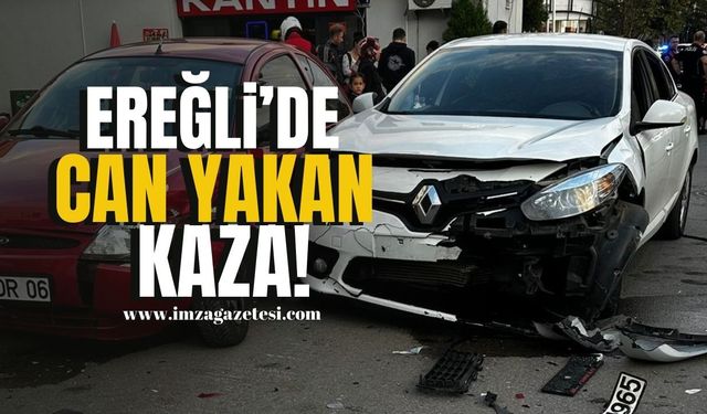 Ereğli'de can yakan kaza! Kafa kafaya çarpıştılar