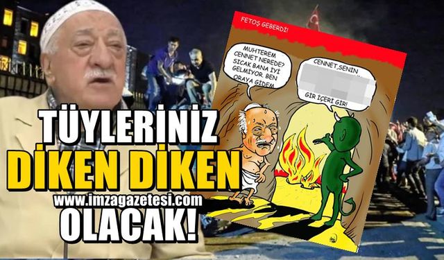 Fetullah Gülen’e tüyleri diken diken eden karikatür!