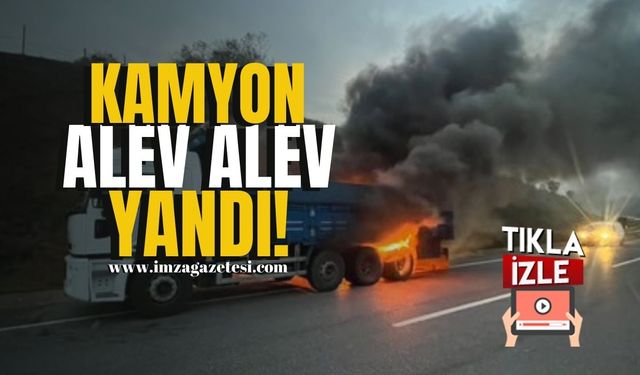 Kamyon Alev Alev Yandı!