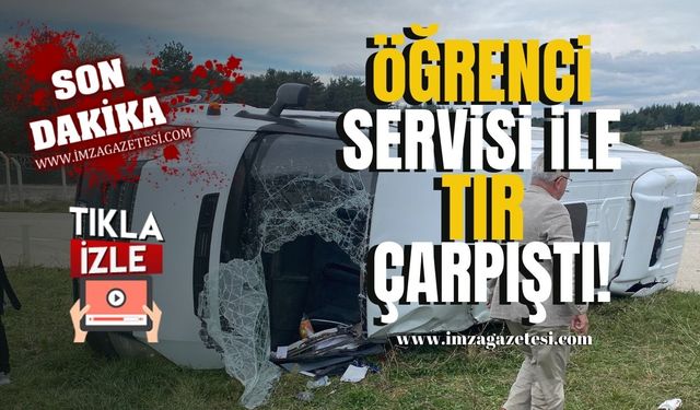 Kastamonu'da korkunç kaza! Öğrenci sevrisi ile tır çarpıştı!