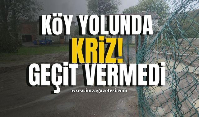 Köy Yolunda Kriz! Arazisine Girenlere Geçit Vermedi!