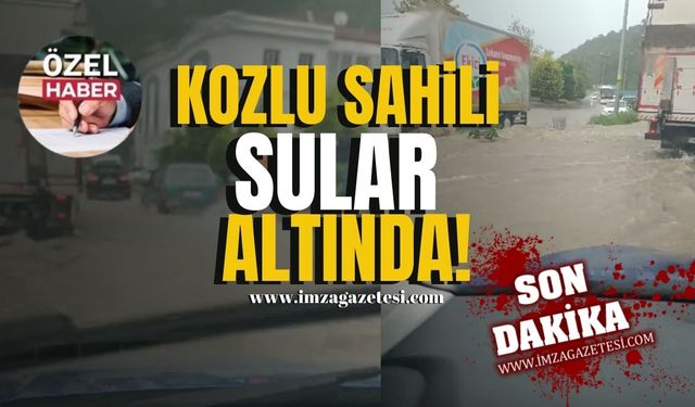 Kozlu sahili sular altında! Her yağmurda aynı nokta!