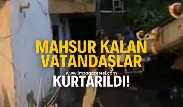 Mahsur kalan vatandaşlar kurtarıldı!