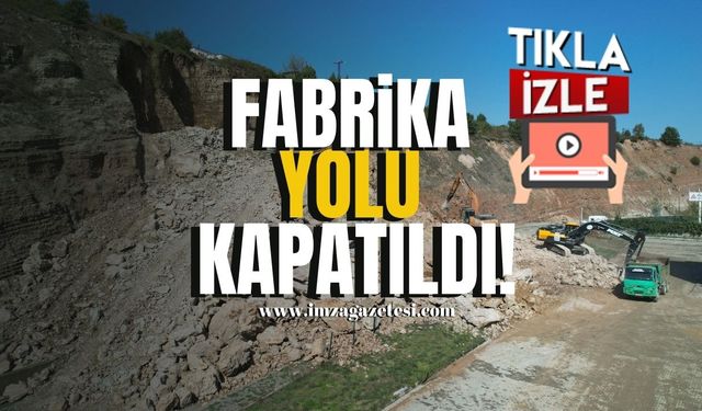 OSB'de heyelan! Fabrika yolu kapatıldı!