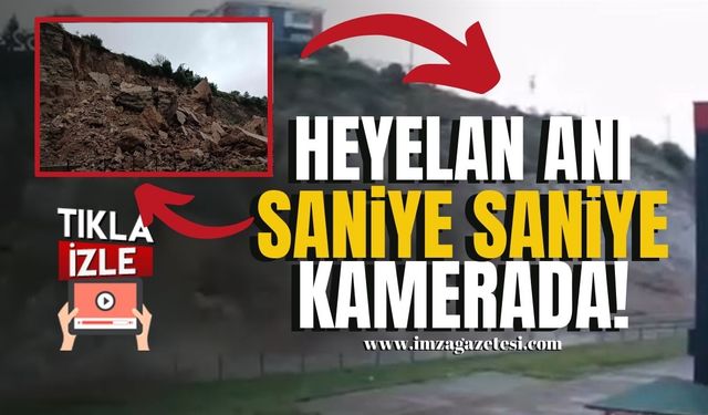 OSB'deki heyelan anı saniye saniye kameraya yansıdı!