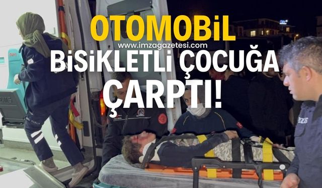 Otomobilin çarptığı bisikletli çocuk yaralandı!