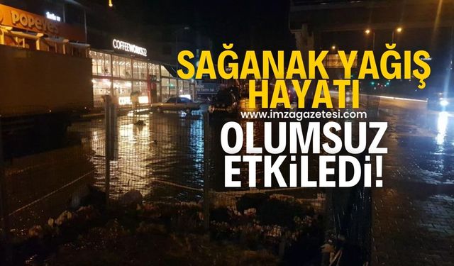 Sağanak yağış hayatı olumsuz etkiledi!