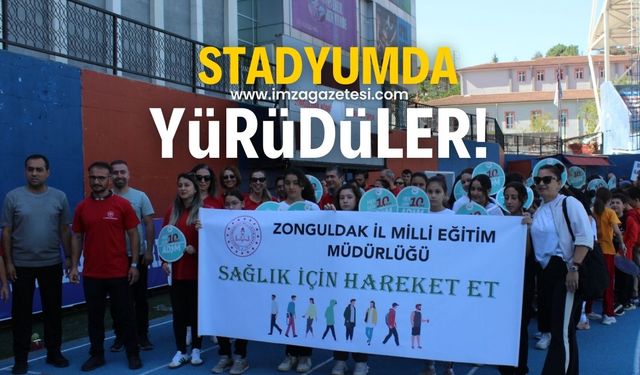 Stadyumda yürüdüler!