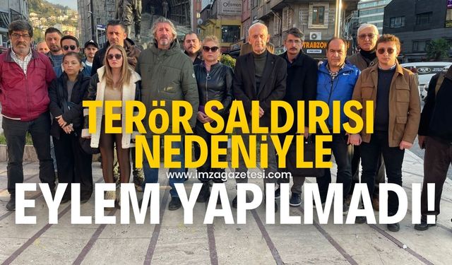 Terör saldırısı nedeniyle gazeteciler eylem yapmadı!