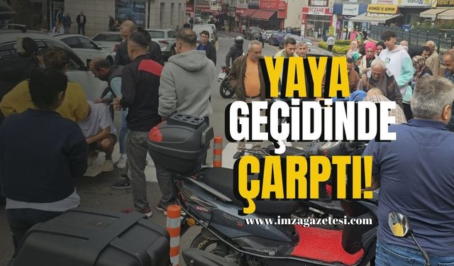 Yaya geçidinde çarptı!