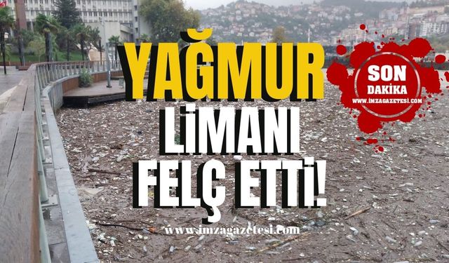 Zonguldak'ta Şiddetli Yağışlar Felaketi Getirdi...Liman Dalgalar Altında!