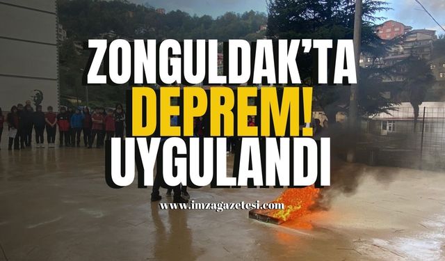 Zonguldak'ta deprem! Deprem ve Yangın Uygulamaları...