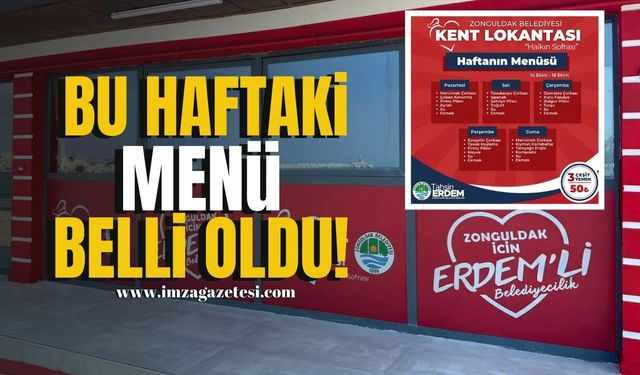 Zonguldak Kent Lokantası’nda Uygun Fiyatlı Lezzetler... Haftalık Menü Açıklandı