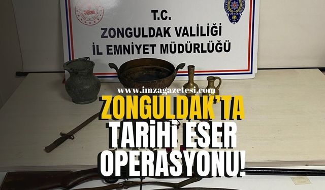 Zonguldak'ta Tarihi Eser Operasyonu!