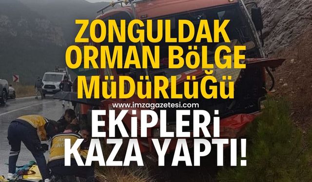 Zonguldak Orman Bölge Müdürlüğüne bağlı ekip kaza yaptı! 3 yaralı