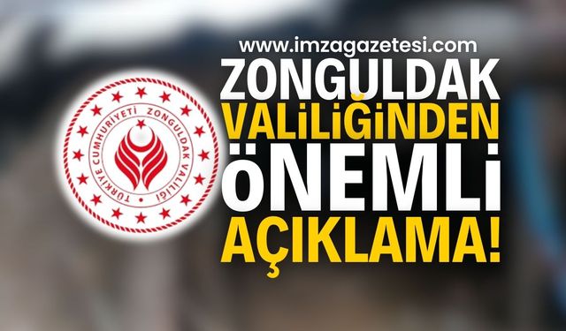 Zonguldak Valiliği, İl Emniyet Müdürlüğü ve İl Jandarma Komutanlığı'ndan önemli açıklama! | Zonguldak haber