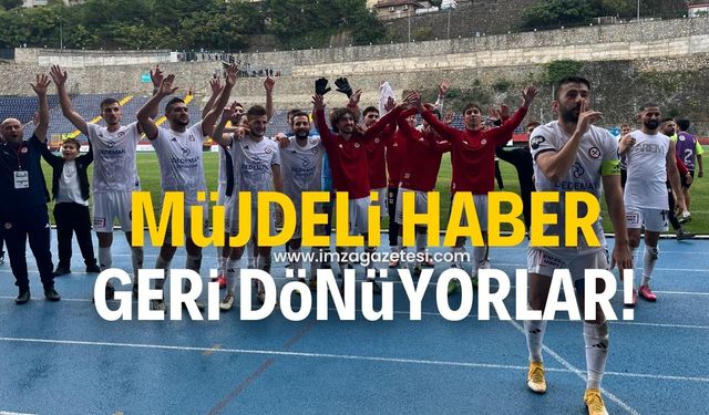 Zonguldakspor’da müjdeli haber! Geri dönüyorlar