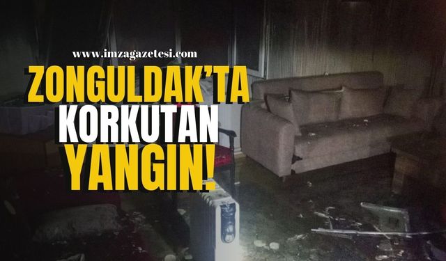 Zonguldak'ta gece yangını paniğe sebep oldu!