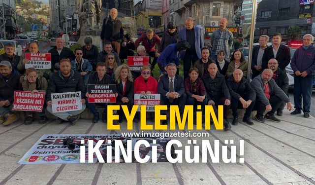 Zonguldak’ta yerel basın çalışanlarından oturma eylemi