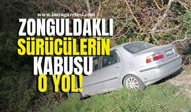 Zonguldak'ta yine aynı yerde kaza! Sürücülerin kabusu o yol!