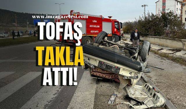 Tofaş marka otomobil takla attı!