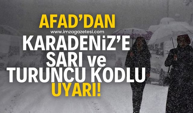 AFAD'dan Zonguldak, Bartın, Bolu, Düzce, Kastamonu, Ordu, Trabzon, Giresun ve Rize dahil birçok ile uyarı!