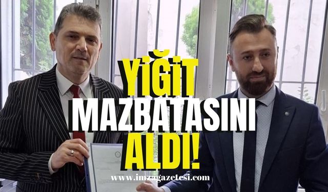 AK Parti Çaycuma İlçe Başkanı Birol Yiğit Mazbatasını Aldı...