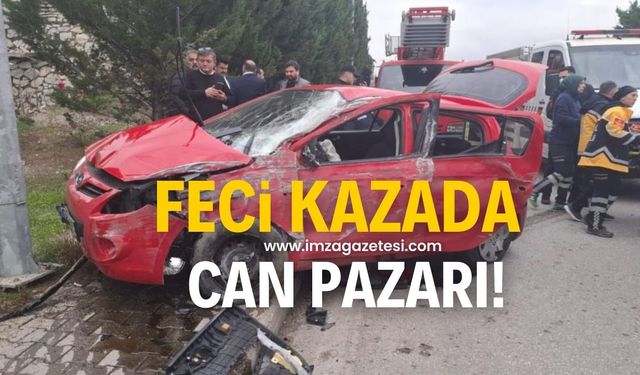 Aydınlatma direğine çarptı! Can pazarı