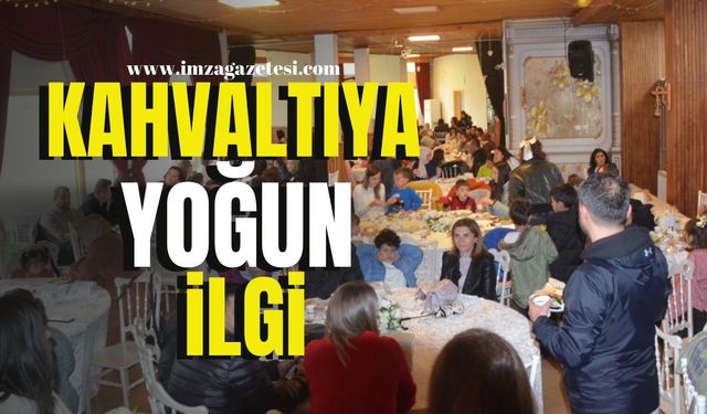 Çaycuma'da Okul Yararına Kahvaltıya Yoğun İlgi...