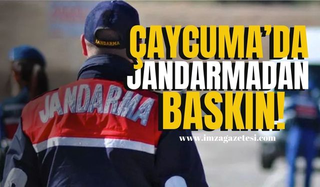 Çaycuma'daki ihbar jandarmayı harekete geçirdi! Jandarmadan baskın!