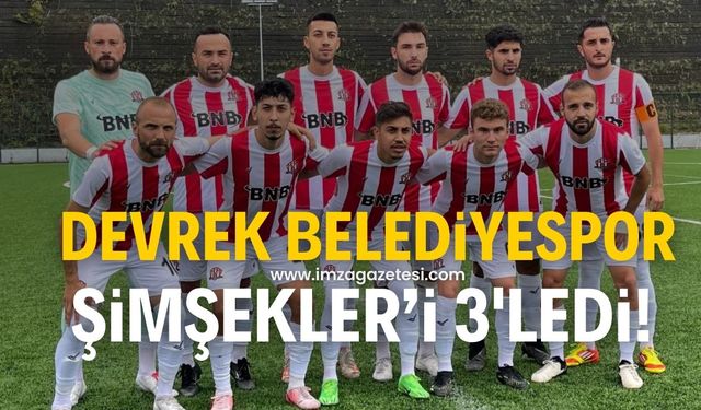 Devrek Belediyespor, en yakın rakibi Mavi Şimşeklerspor'u 3 golle geçti!