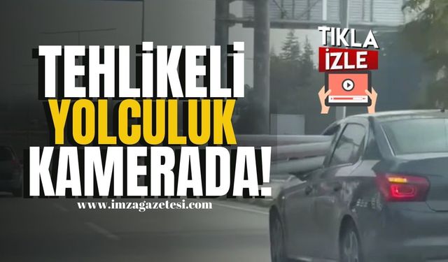 Diğer sürücüleri tehlikeye attı! Tehlikeli yolculuk böyle görüntülendi...