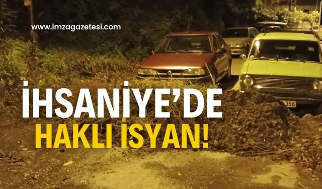 İhsaniye’de tepki çeken manzara! Vatandaş evine gidemedi