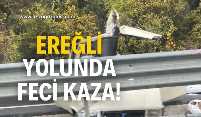 Zonguldak-Ereğli yolunda kaza! Ekipler sevk edildi