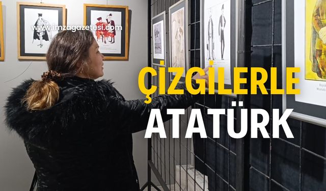 ‘Çizgilerle Atatürk’ sergisi açıldı