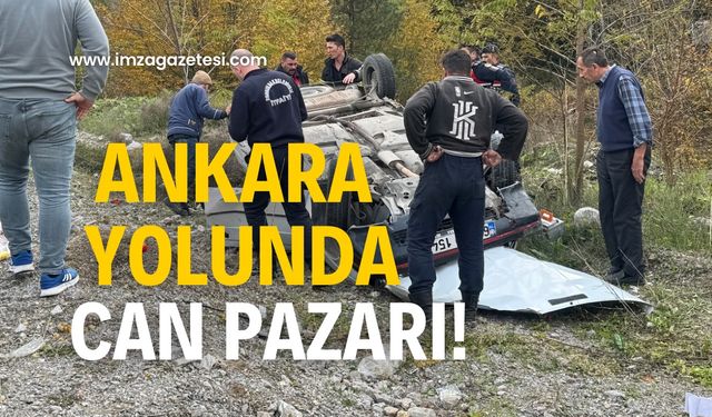 Zonguldak-Ankara yolunda kaza! Yaralılar var