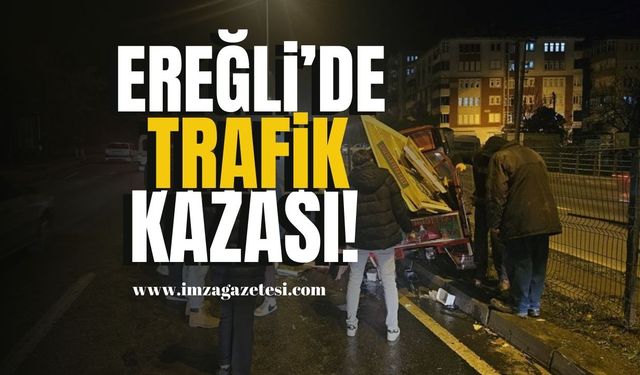 Ereğli’de Trafik Kazası! Motosiklet ve Otomobil Çarpıştı! | Ereğli Haber