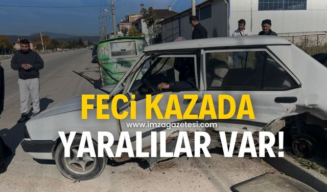 Feci kazada tofaş otomobil hurdaya döndü! Yaralılar var