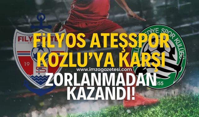 Filyos Ateşspor, Kozlu Belediyespor karşısında rahat galibiyet aldı