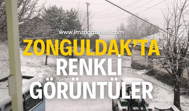 Zonguldak’ta kar sevinci!