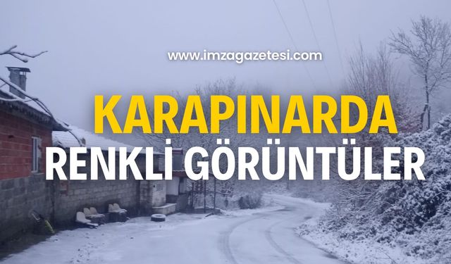 Karapınar beyaza büründü!