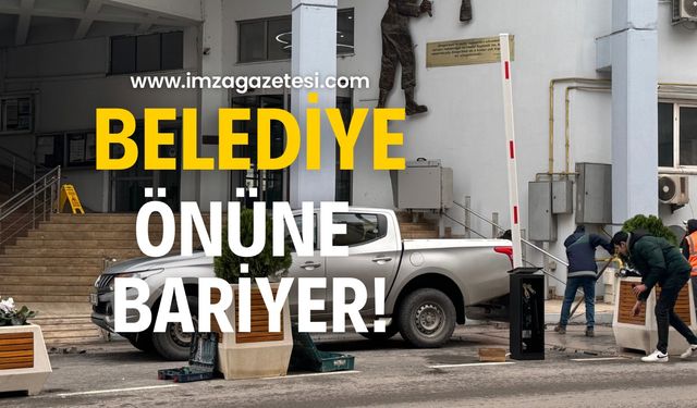 Belediye önünde çalışma sürüyor! Güvenlik üst düzey