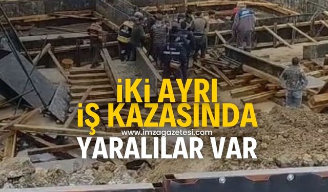 İki ayrı iş kazasında yaralılar var