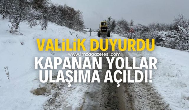 Kapanan tüm yollar ulaşıma açıldı