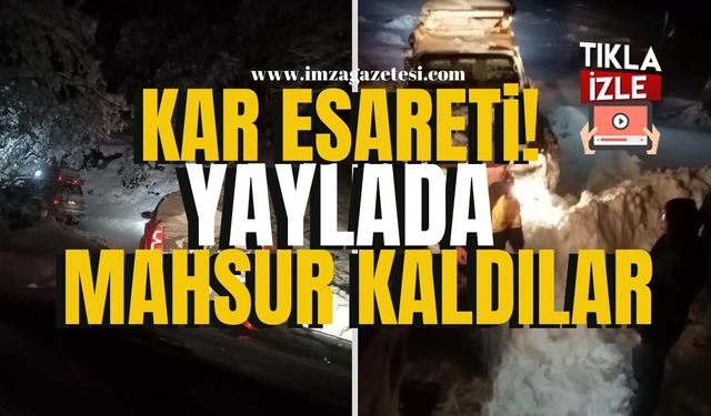 Kar Esareti! 12 Kişi Yaylada Mahsur Kaldı! | Bolu haber